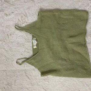 Blue Lemon, Green knit crop top